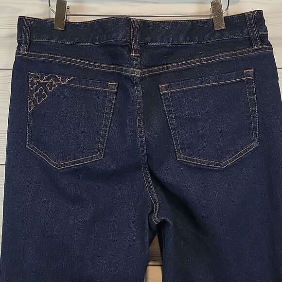 Liz Claiborne Jackie bootcut dark blue denim jeans Size 14 - Picture 6 of 14
